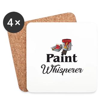 Peintre et vernisseur, le métier le meilleur et le plus ennuyeux - Dessous de verre (lot de 4) - blanc - Devant