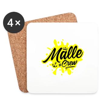 Malle Crew - Untersetzer (4er-Set) - Weiß - Vorne