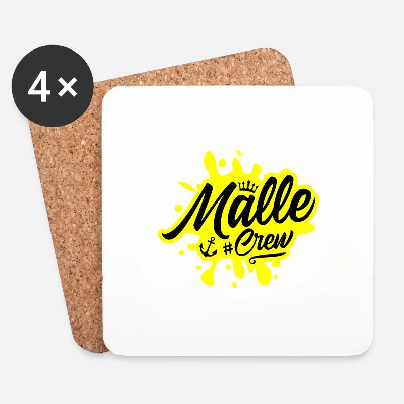 Malle Crew - Untersetzer (4er-Set) - Weiß