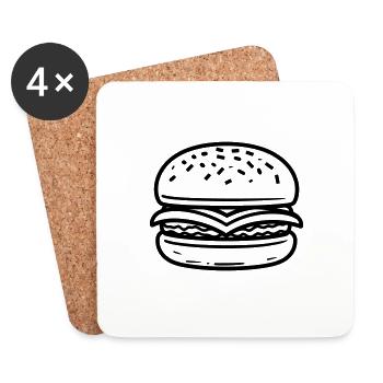 Hamburger - Untersetzer (4er-Set) - Weiß - Vorne