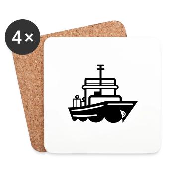 Boot - Untersetzer (4er-Set) - Weiß - Vorne
