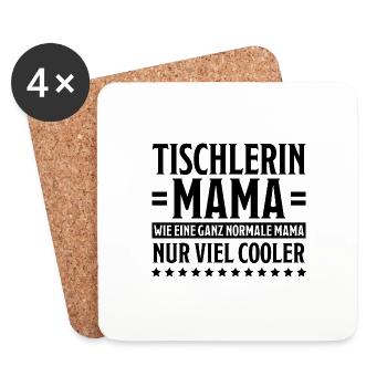Tischlerin Spruch Schreinerin Tischlerin Geschenk - Untersetzer (4er-Set) - Weiß - Vorne