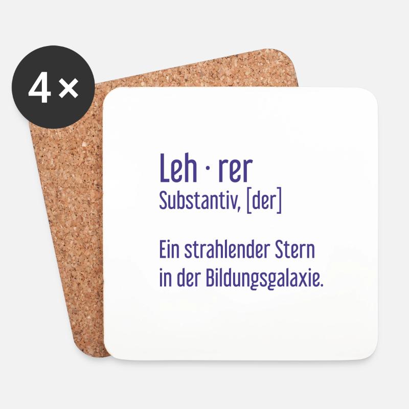 Lehrer Dozenten Schule Pädagoge Unterricht - Untersetzer (4er-Set) - Weiß