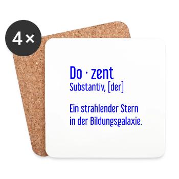 Dozent Dozenten Schule Pädagoge Unterricht - Untersetzer (4er-Set) - Weiß - Vorne