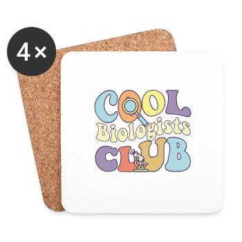 Cool Biologists Club Microbiologist Crew Marine - Coasters (set of 4) - white - Front