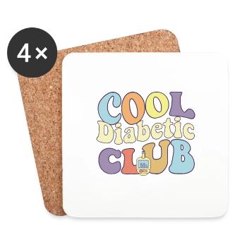 Cool Diabetic Club Diabetes Warrior Awareness - Coasters (set of 4) - white - Front
