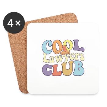 Cool Lawyers Club Attorney Squad Law School - Coasters (set of 4) - white - Front