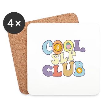 Cool Slp Club Speech Language Pathologist - Coasters (set of 4) - white - Front