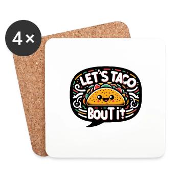 C’est parti pour Taco - Dessous de verre (lot de 4) - blanc - Devant