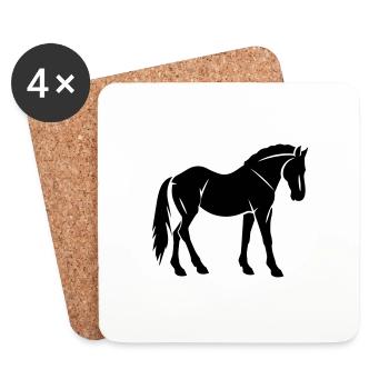 Horse - Coasters (set of 4) - white - Front