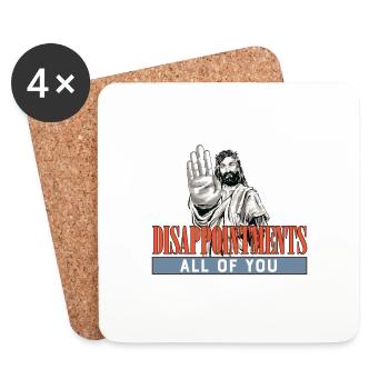 Disappointments All Of You Funny Jesus Facepalm - Coasters (set of 4) - white - Front