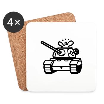 tank - Coasters (set of 4) - white - Front