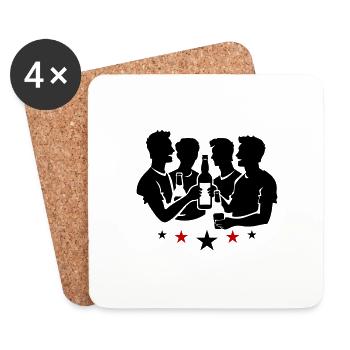 Team Party Group Celebrations Bachelor Party - Coasters (set of 4) - white - Front