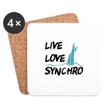live love synchro - Untersetzer (4er-Set) - Weiß - Vorne