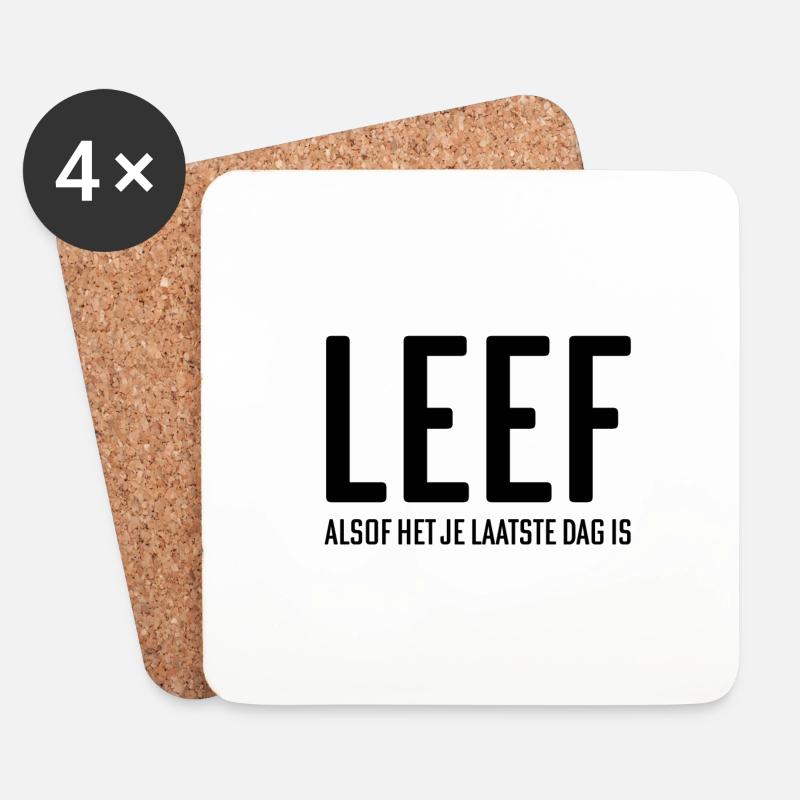 LEBE, als wäre es dein letzter Tag - Untersetzer (4er-Set) - Weiß