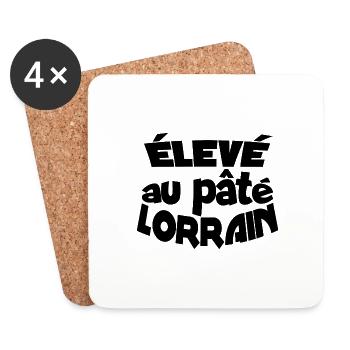 élevé au pâté lorrain - Dessous de verre (lot de 4) - blanc - Devant