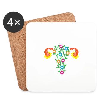 Reproductive decisions Whether Gyn poison - Coasters (set of 4) - white - Front