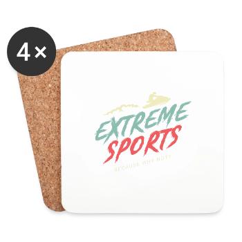 Extreme Sports Adrenaline Addictive Gift - Coasters (set of 4) - white - Front