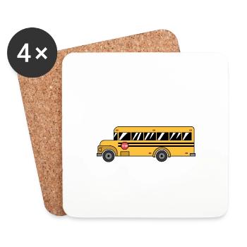 La précieuse charge de cadeaux des travailleurs scolaires - Dessous de verre (lot de 4) - blanc - Devant