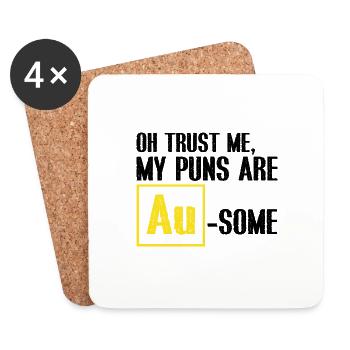 Gold Digger Gold Panning Gold Mining Designs - Coasters (set of 4) - white - Front