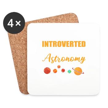 Discussion about Astronomy Introverted Gift - Coasters (set of 4) - white - Front