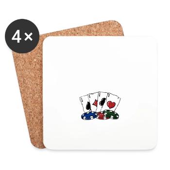 No TANK You Poker Card Games Poker Player Card - Untersetzer (4er-Set) - Weiß - Vorne