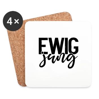 Ewig Jung - Geburtstagsgeschenk - Untersetzer (4er-Set) - Weiß - Vorne