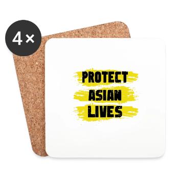 Protecting Asian Life Human rights activists - Coasters (set of 4) - white - Front