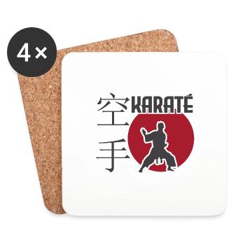 KARATEKA .Karate. Karate Geschenkidee. Karateka - Untersetzer (4er-Set) - Weiß - Vorne