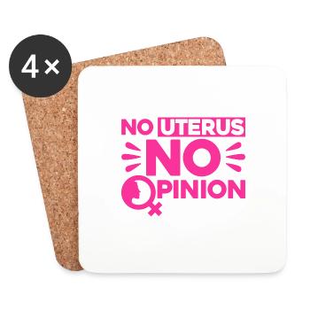 Droits des femmes Autonomisation féministe - Dessous de verre (lot de 4) - blanc - Devant