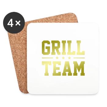 L’équipe Grill - Dessous de verre (lot de 4) - blanc - Devant