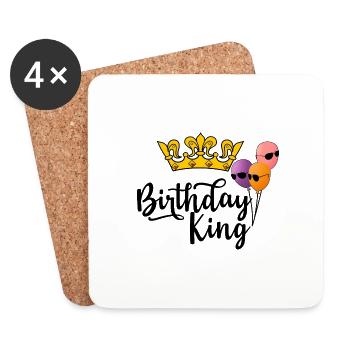 Geburtstag Männer Junge lustig Geschenk Kinder - Untersetzer (4er-Set) - Weiß - Vorne