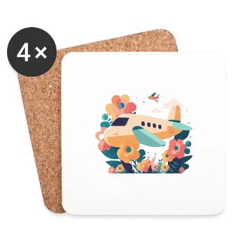 Dépliant Bonne Humeur 2 - Dessous de verre (lot de 4) - blanc - Devant
