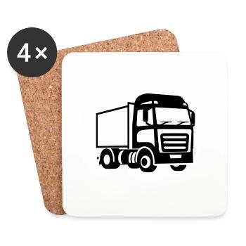 Lkw - Untersetzer (4er-Set) - Weiß - Vorne