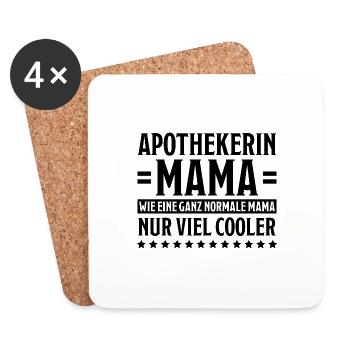 Apothekerin Spruch Apotheke Apothekerin Geschenk - Untersetzer (4er-Set) - Weiß - Vorne