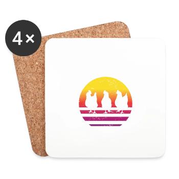 Raise Chickens Not Taxes Ranch Homestead Farming - Coasters (set of 4) - white - Front
