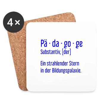 Pädagoge Pädagogen Schule Lehrer Unterricht - Untersetzer (4er-Set) - Weiß - Vorne