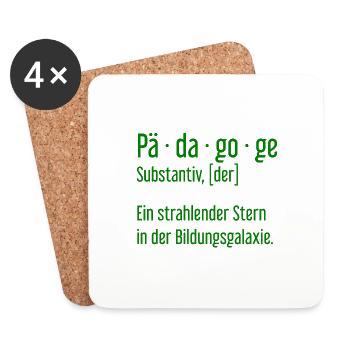 Pädagoge Pädagogen Schule Lehrer Unterricht - Untersetzer (4er-Set) - Weiß - Vorne