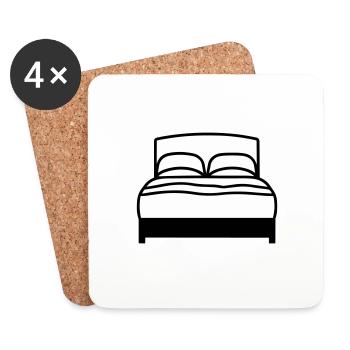 Double bed - Coasters (set of 4) - white - Front