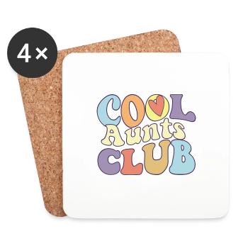 Cool Aunts Club Best Proud Auntie Ever Squad - Untersetzer (4er-Set) - Weiß - Vorne
