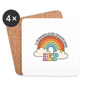 I Encourage Progress Groovy Sped Teacher - Coasters (set of 4) - white - Front