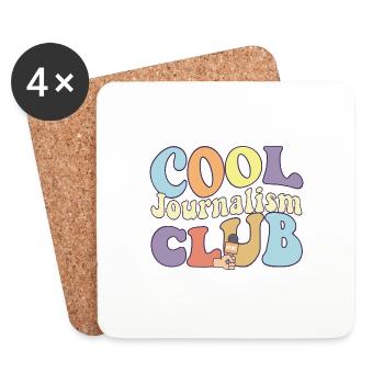 Rédacteur de l’équipe de journalistes du Cool Journalism Club - Dessous de verre (lot de 4) - blanc - Devant