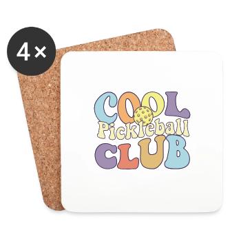 Cool Pickleball Club Dink Squad Pickleball Player - Dessous de verre (lot de 4) - blanc - Devant