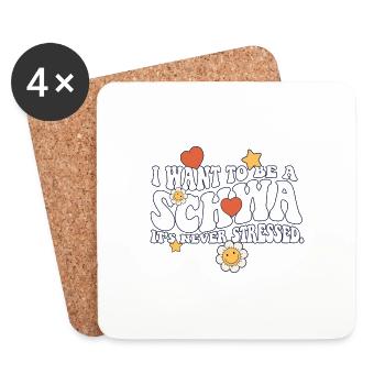 I Want to be a Schwa English Teacher ELA Life - Coasters (set of 4) - white - Front