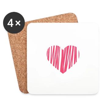 Proud Girlfriend I'm Not Spoiled My BF Just Loves - Coasters (set of 4) - white - Front