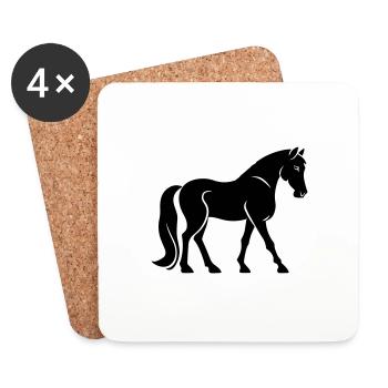 Horse - Coasters (set of 4) - white - Front
