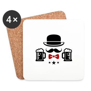 Junggesellenabschied Bier Jga Party - Untersetzer (4er-Set) - Weiß - Vorne