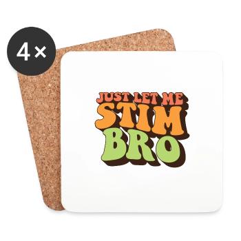 Just Let Me Stim Bro Autism Awareness Love - Coasters (set of 4) - white - Front
