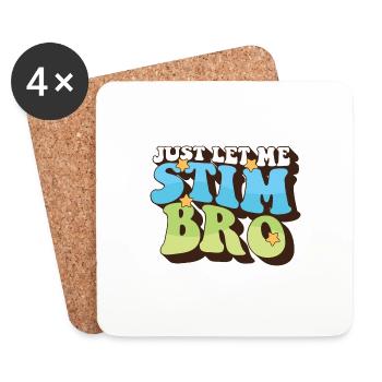 Autism Awareness Just Let Me Stim Bro Love - Coasters (set of 4) - white - Front