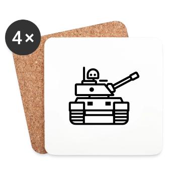 tank - Coasters (set of 4) - white - Front